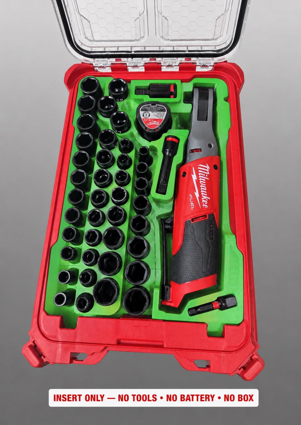 Milwaukee Packout Insert for M12 Fuel 3/8 in. High Speed Ratchet + 43pc Socket