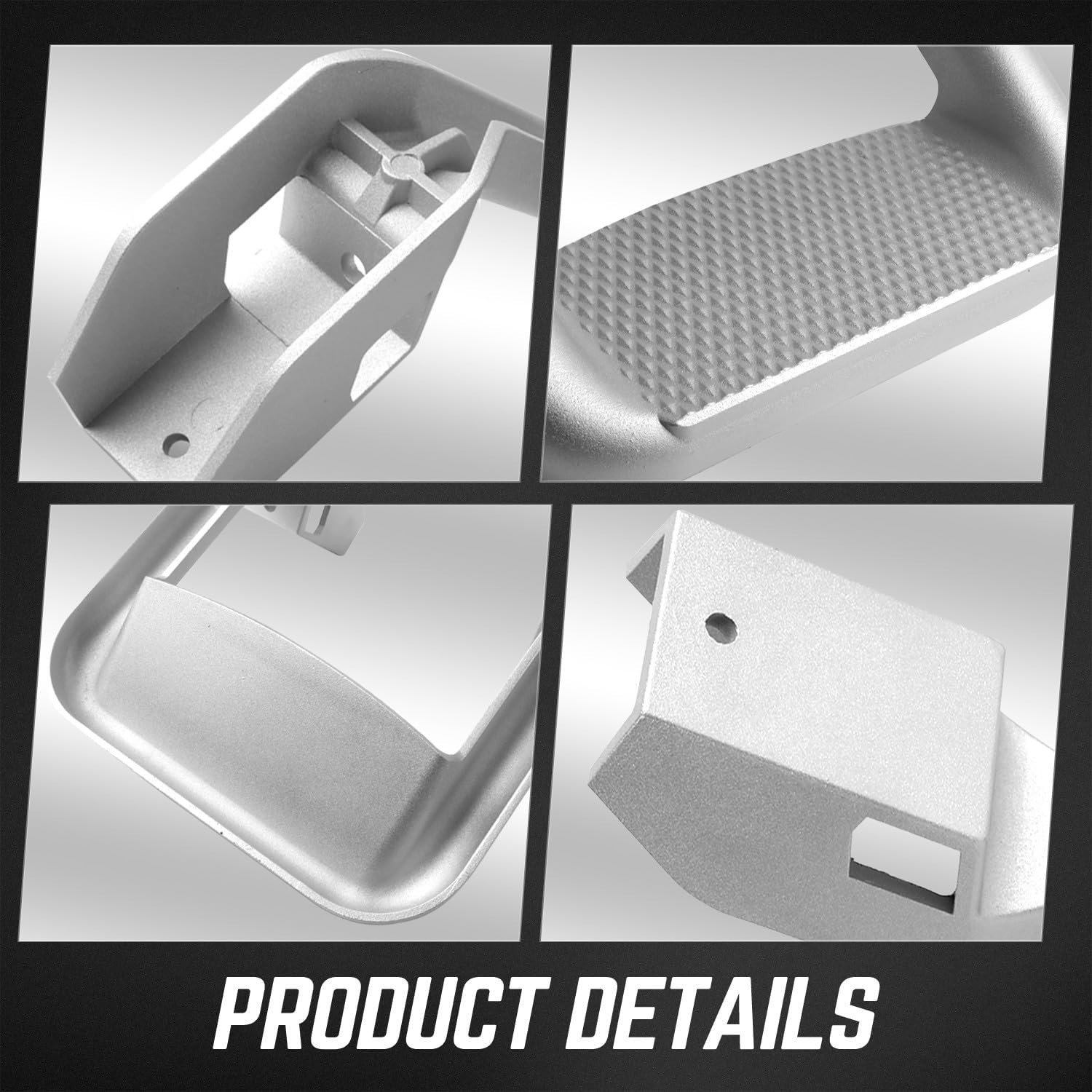 Pair Aluminum Side Hoop Steps Universal Side Step Compatible With Chevy GMC ....