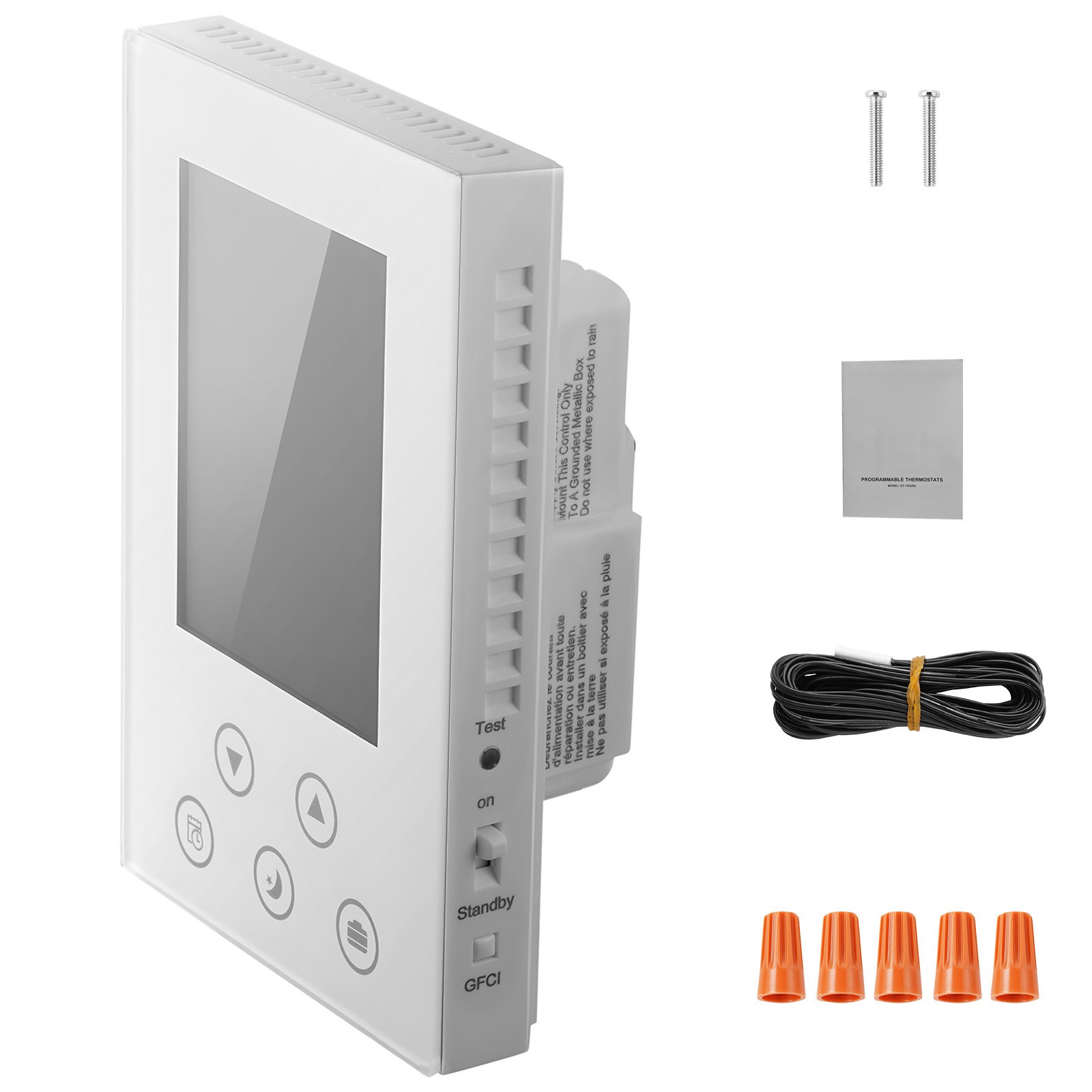 Uimoso Programmable 7-Day Thermostat for Heat Pumps and Floor Heating, White