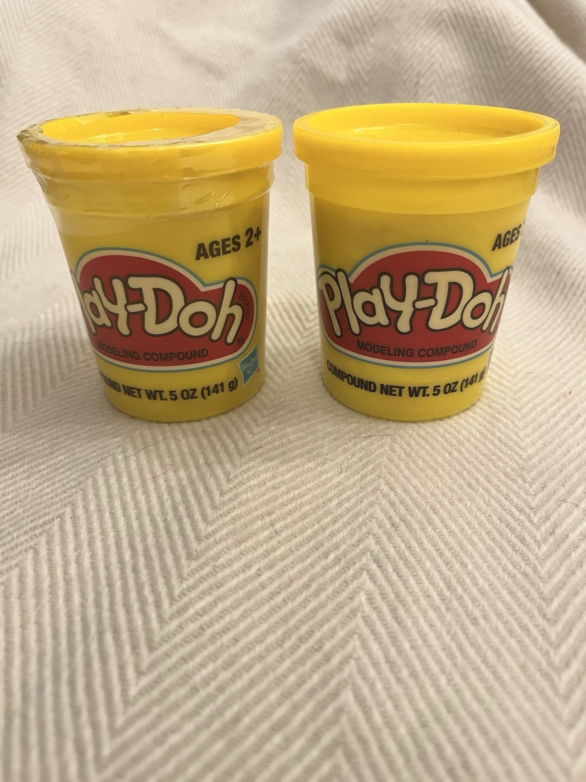 Play-Doh Yellow 5 Oz Set Of 2 #23869 1 New And 1 Open