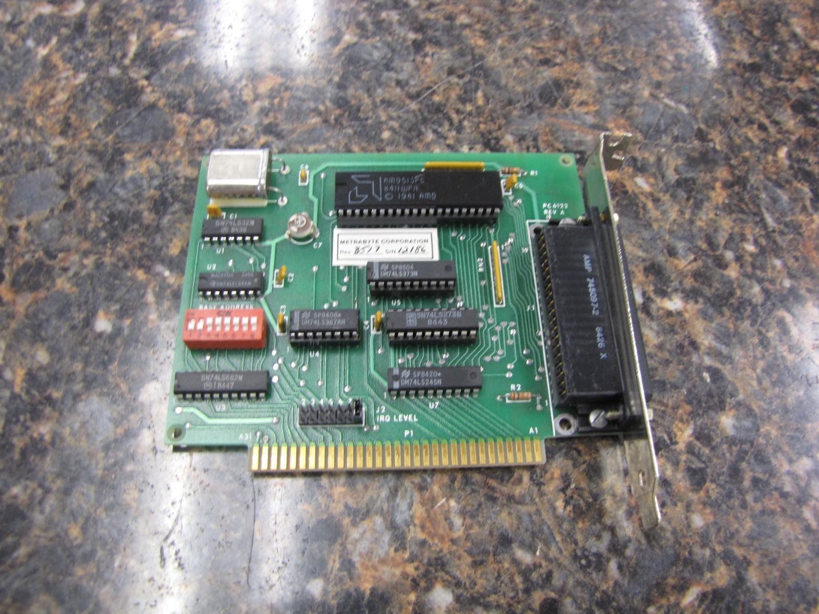 Vintage Metrabyte 1984 PC6122 Rev A ISA Parallel I/O Card - JD5