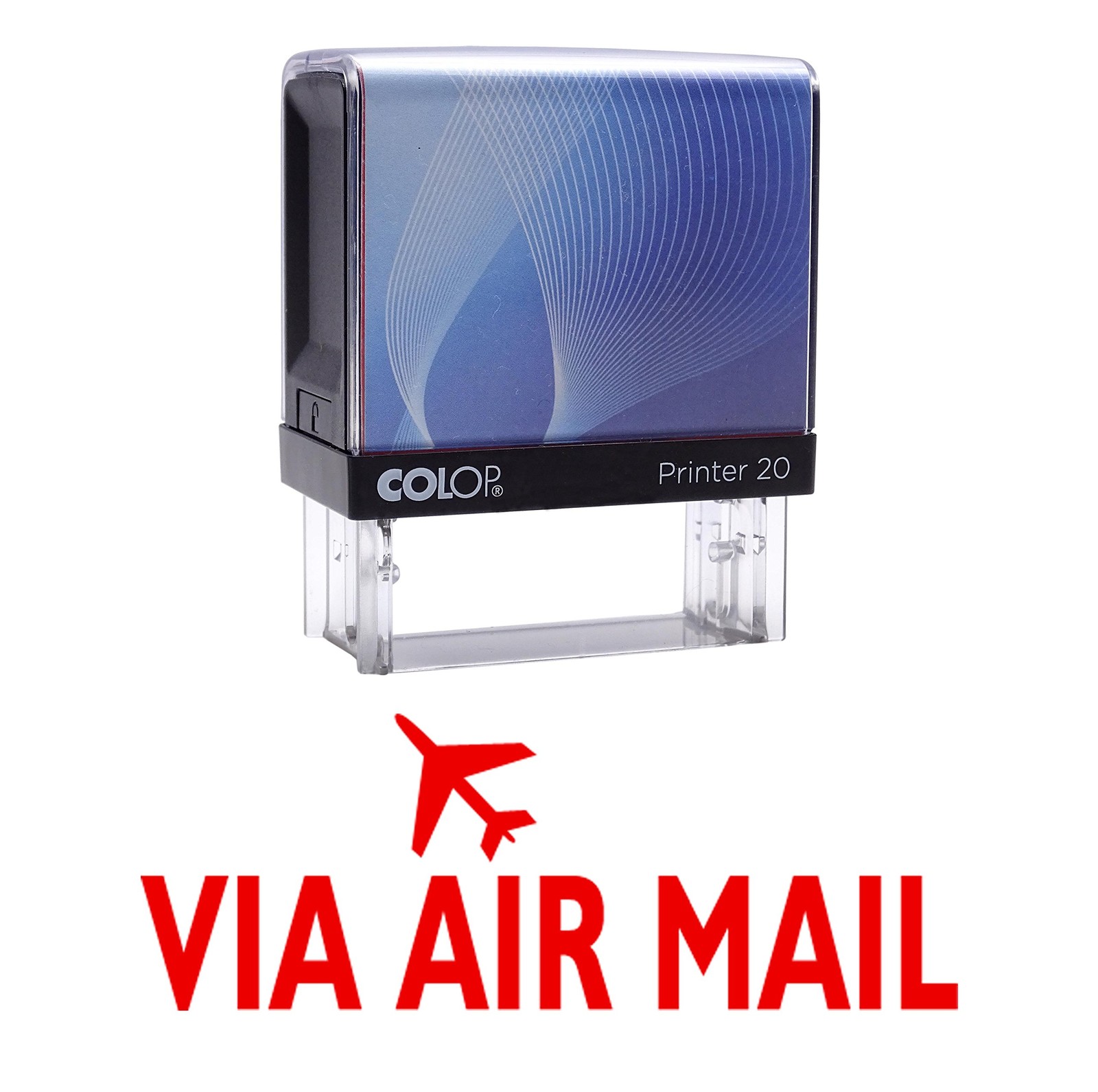 VIA AIR Mail Self Inking Rubber Stamp Colop Office Stationary P20 Stamper