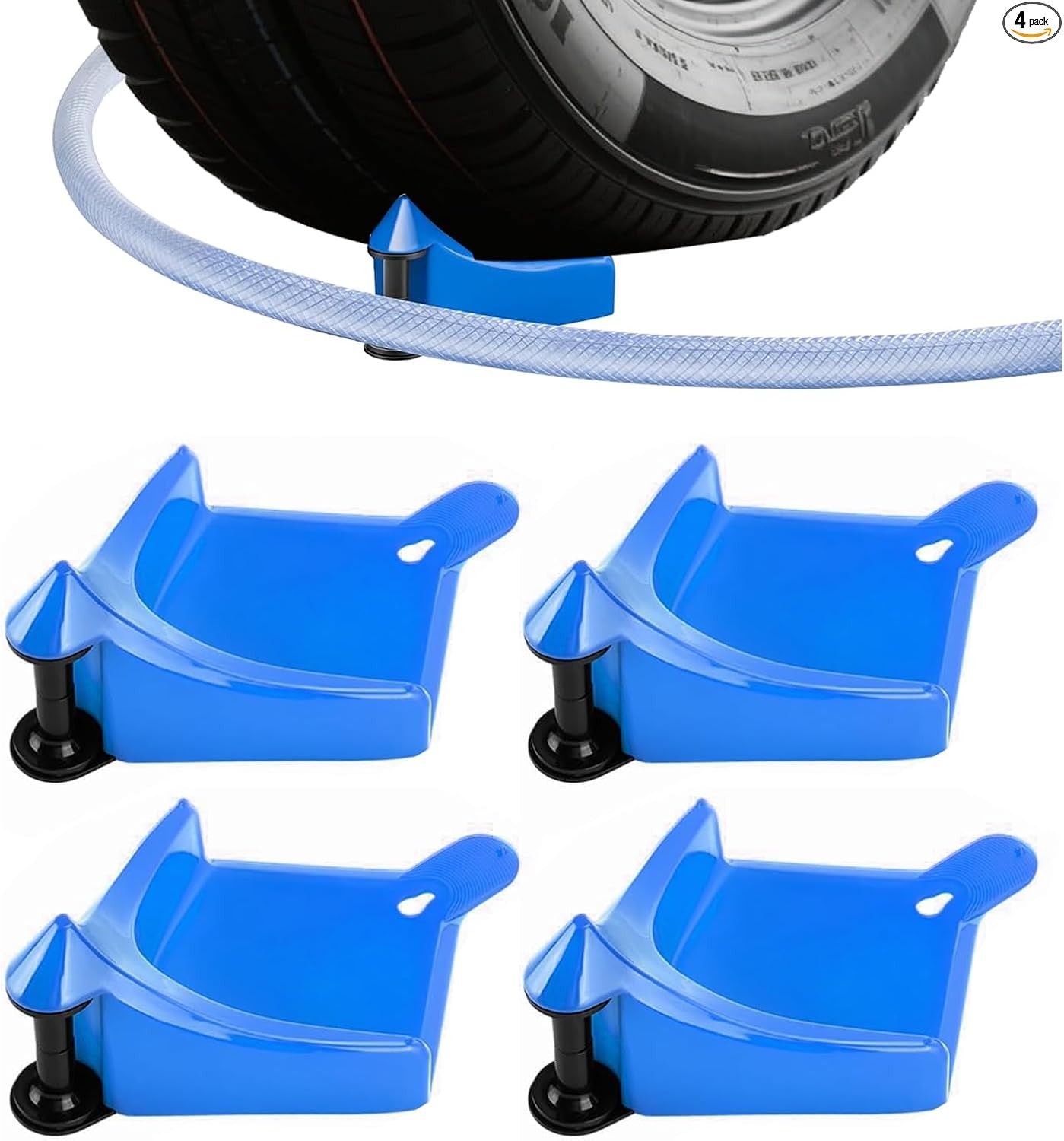4 Pcs Car Hose Guide, Tire Hose Roller for Car Washing, Detailing Tire Hose Guid
