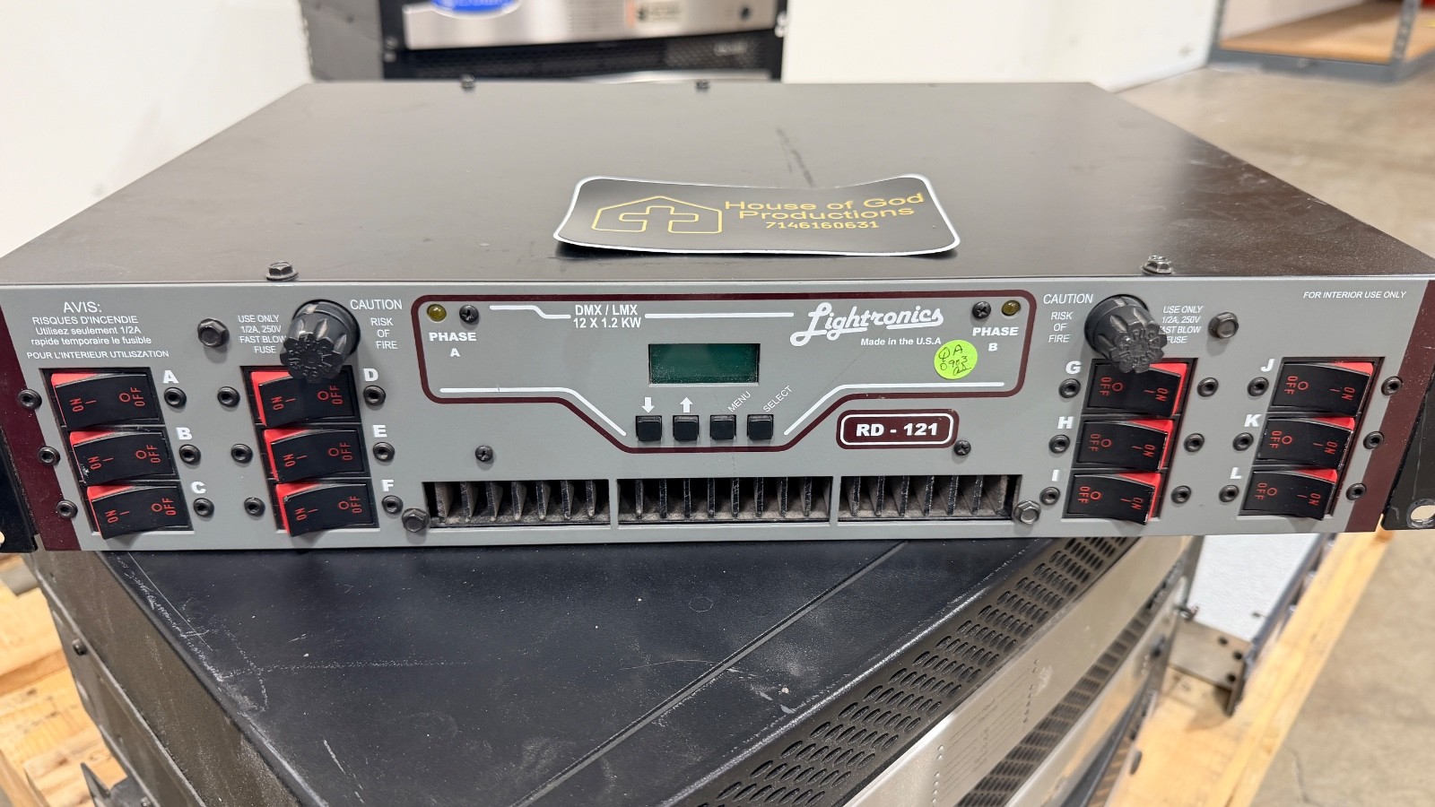 Lightronics RD-121 12-Ch Rack Mount Dimmer with LMX and DMX - XT