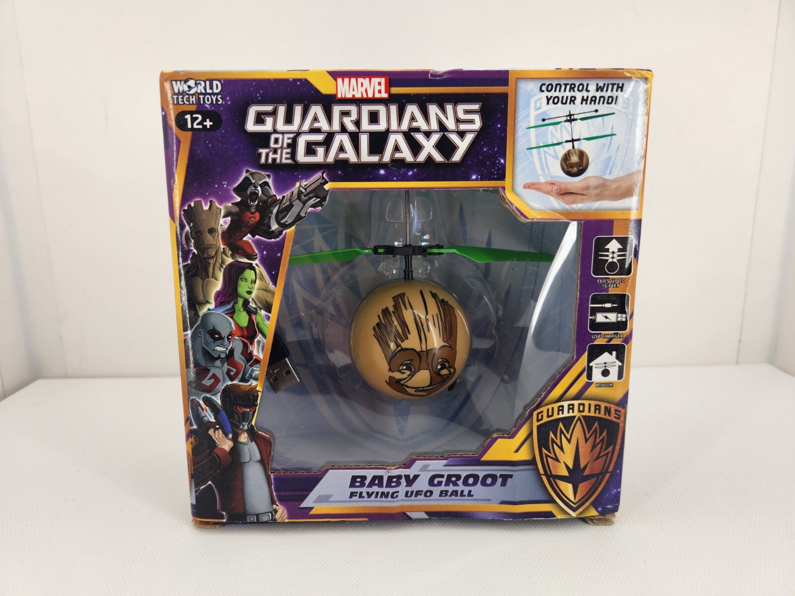World Tech ToysMarvel Guardians of the Galaxy Baby Groot  Flying UFO Ball, New