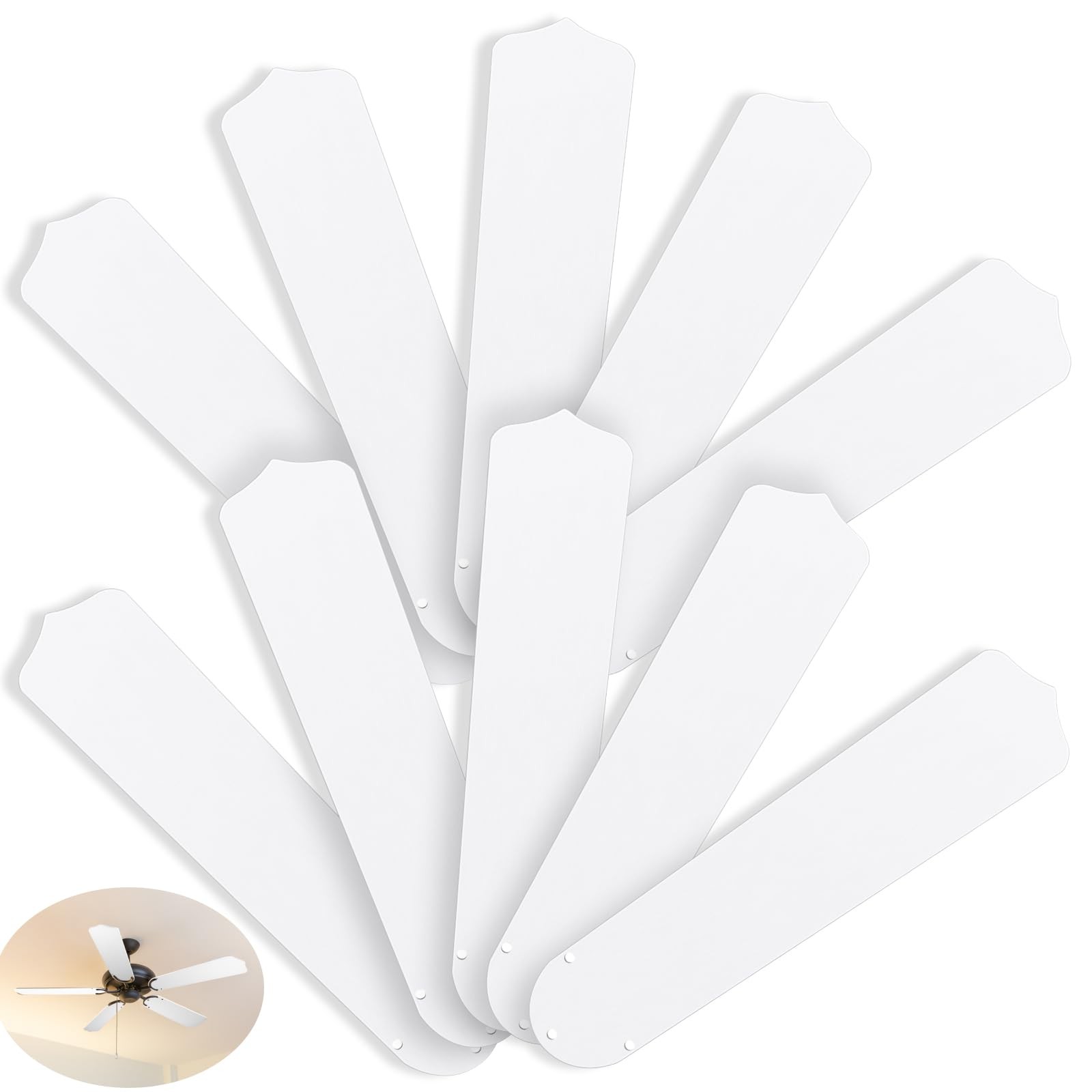 10 Pack 16 1/2" Replacement Fan Blades for 42" Ceiling Fan Waterproof Weather...