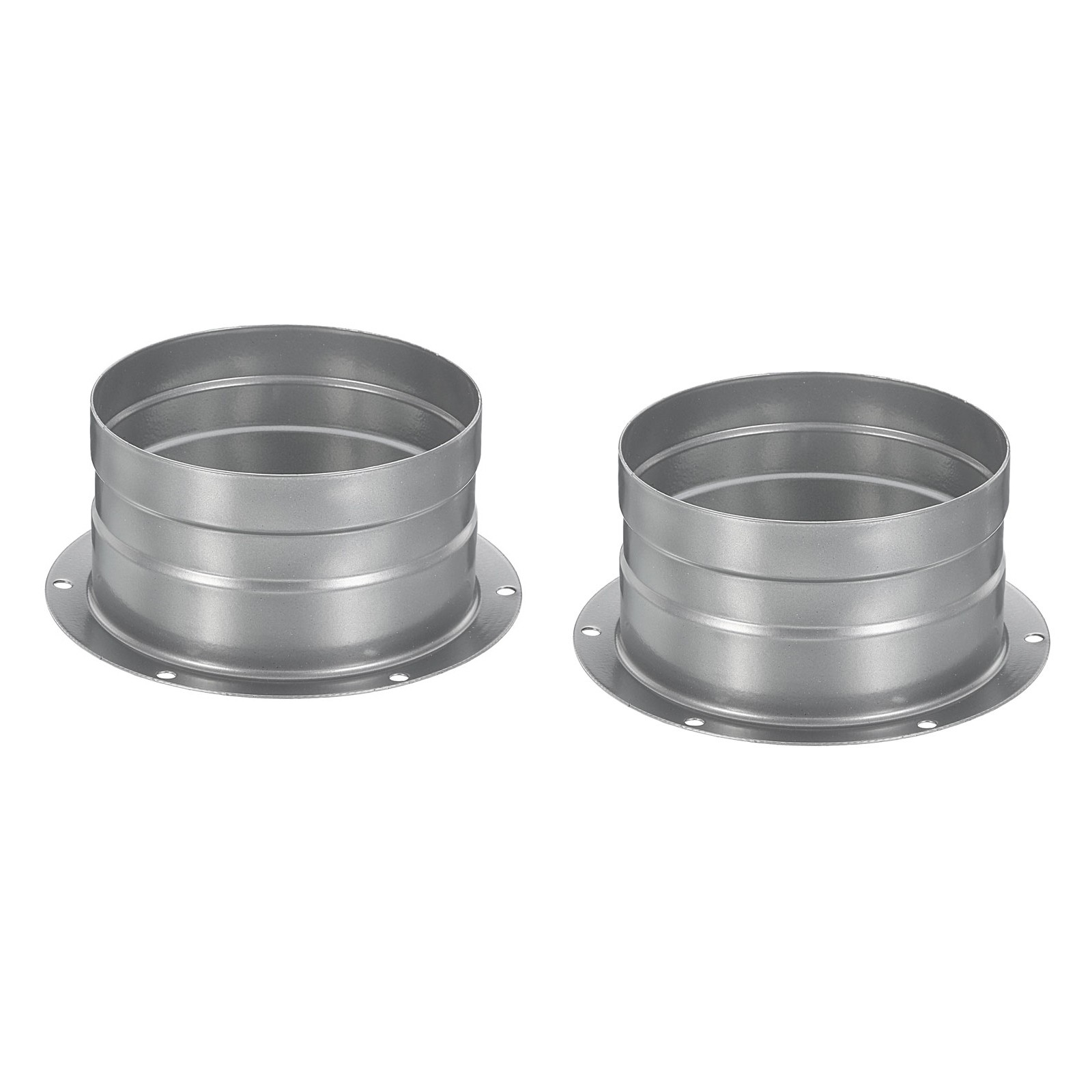 2 Pack 4 Inch Duct Connectors Flange Metal Straight Pipe Exhaust Hose Flange