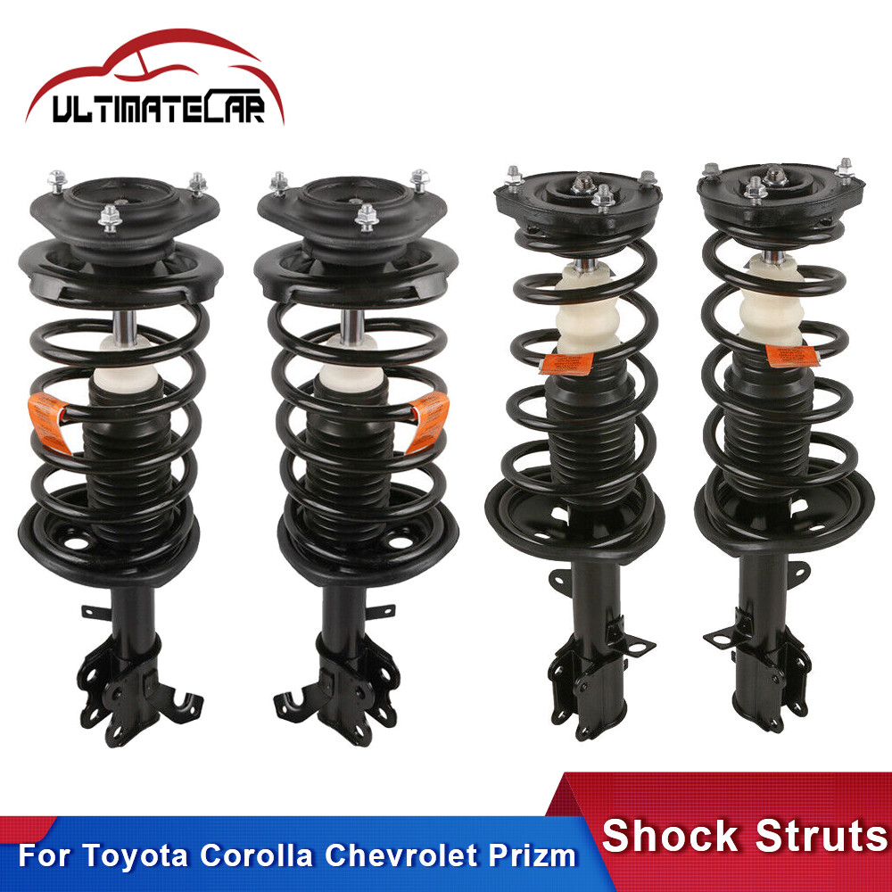 Set 4 Complete Shock Absorbers Struts w/Coil For 93-02 Toyota Corolla Front+Rear