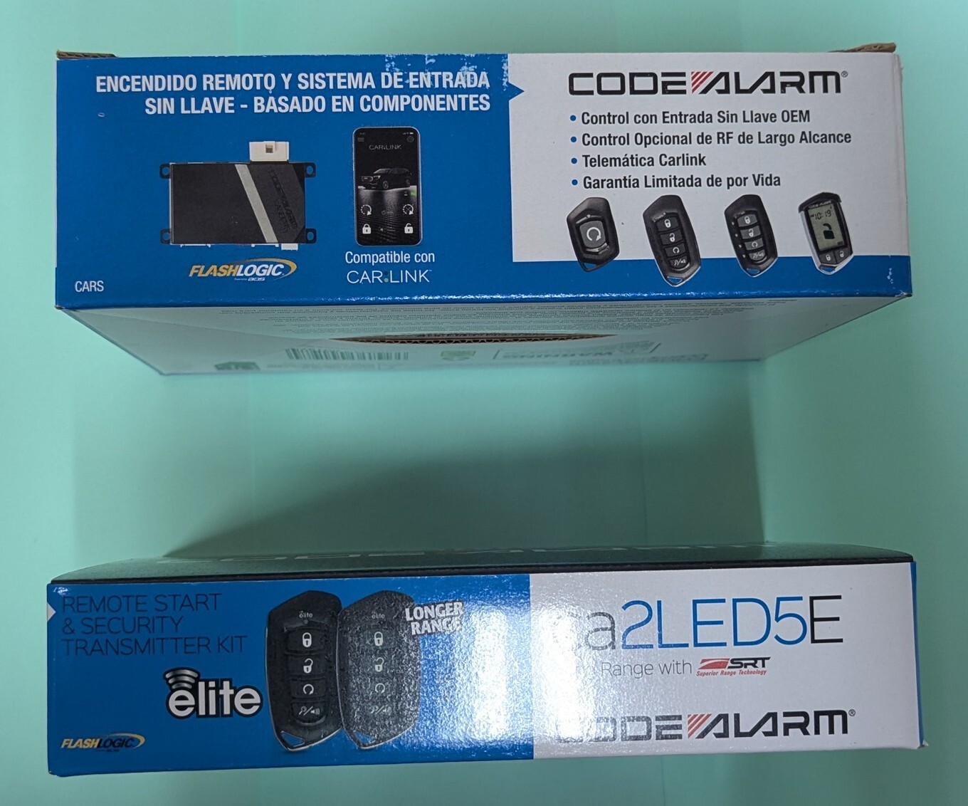 Code Alarm CARS REMOTE START MODULE & CA2LED5E 2 WAY LED RF KIT 2500 FT OF RANGE
