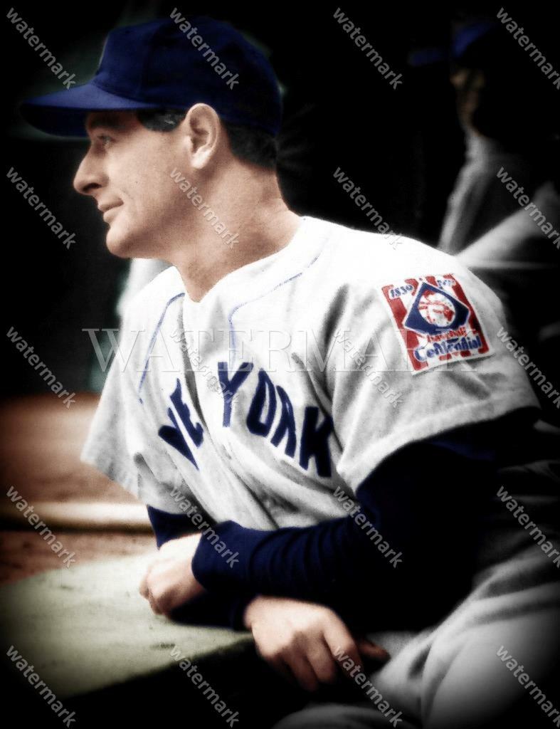 DG276 Lou Gehrig Yankees Iron Horse Baseball 8x10 11x14 16x20 Colorized Photo