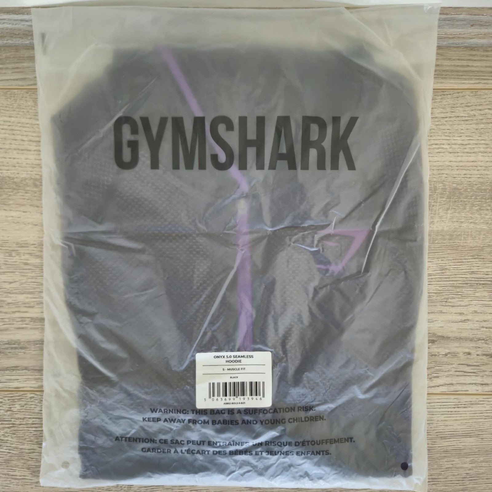 Gymshark Onyx 5.0 Seamless Hoodie Black/Purple Small Medium Large IN HAND✅✅