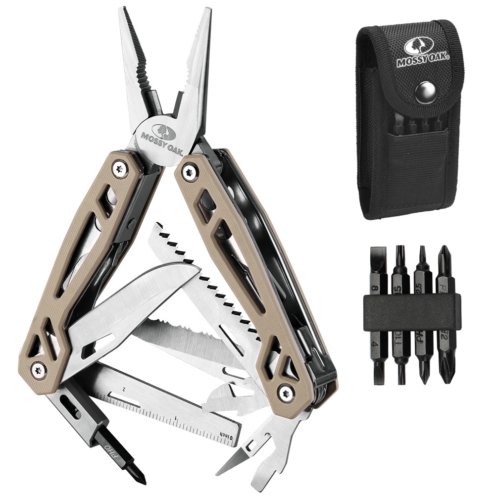 MOSSY OAK Multitool 22-in-1 Stainless Steel Plier Self-locking Knife Screwdriver