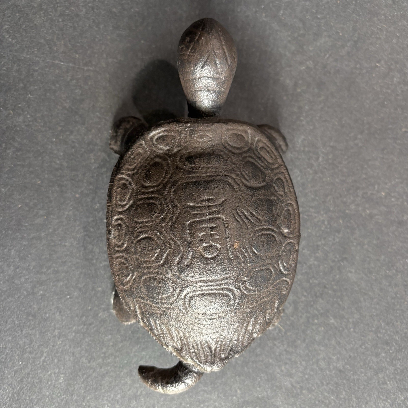 Turtle Cast Iron Door Stop - Hide A Key - Hidden Hinge Top, Key Holder