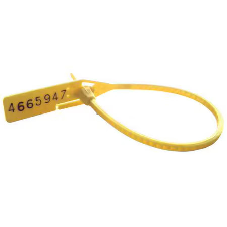Cortech Pcpts867 Cinch-Up Locking Seal, Yellow, Pk100
