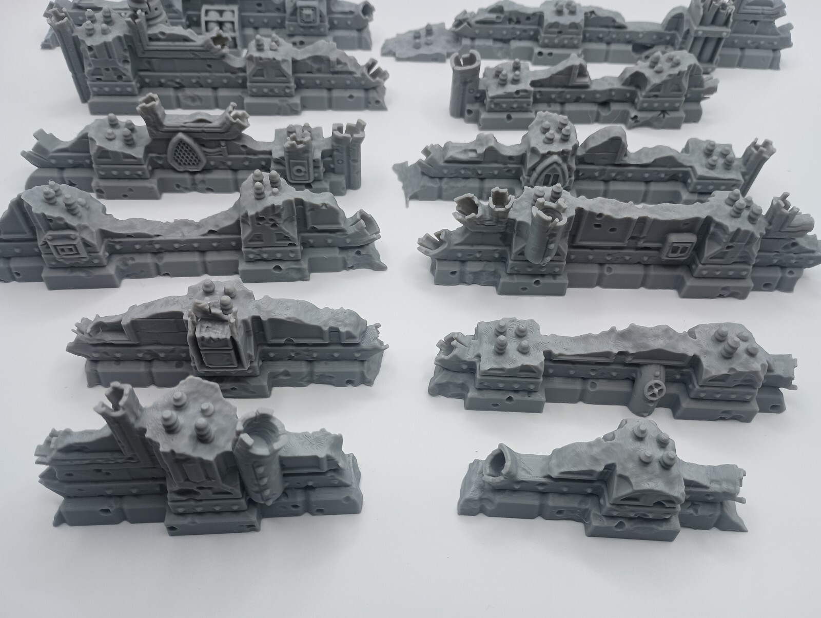 War Torn Sector 75 Modular Sci-Fi Ruined Wall Set -32mm Scale -Terrain