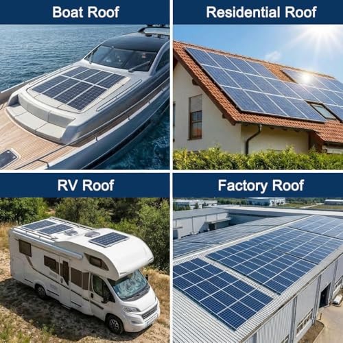 Solar Panel Mounting Kit for Thickness 1.18"/1.38" Panels, with 4pcs-panel