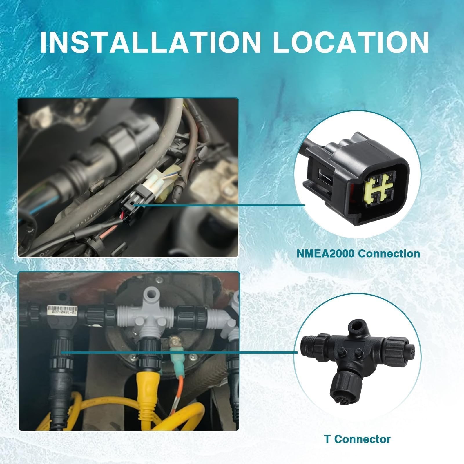 EVRBUL Engine Interface Cable NMEA2000 Network Connection with Black