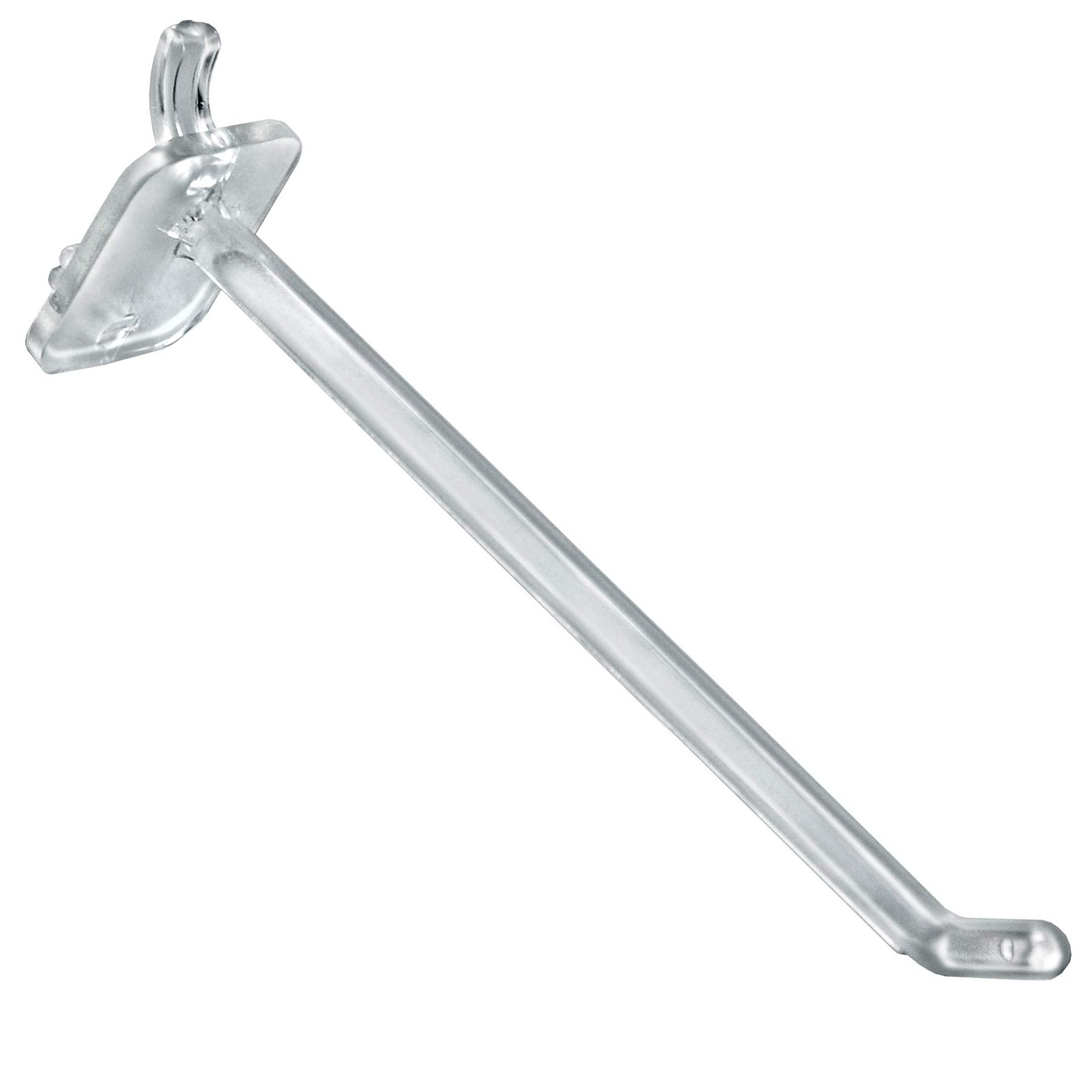 800006-C Pack of 50 Clear Pegboard Hooks Also Available in Black  White - 6” ...