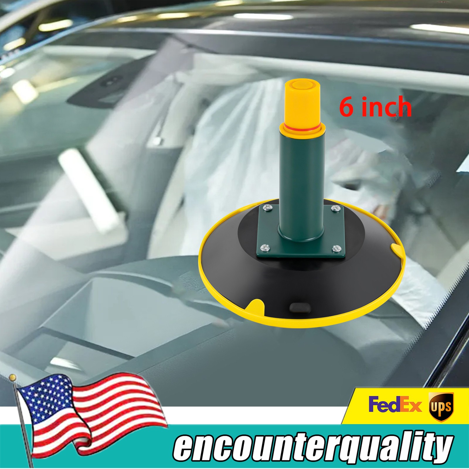 6Inch Vertical Vacuum Suction Cup Car Window Glass Lifter Heavy Duty With Handle