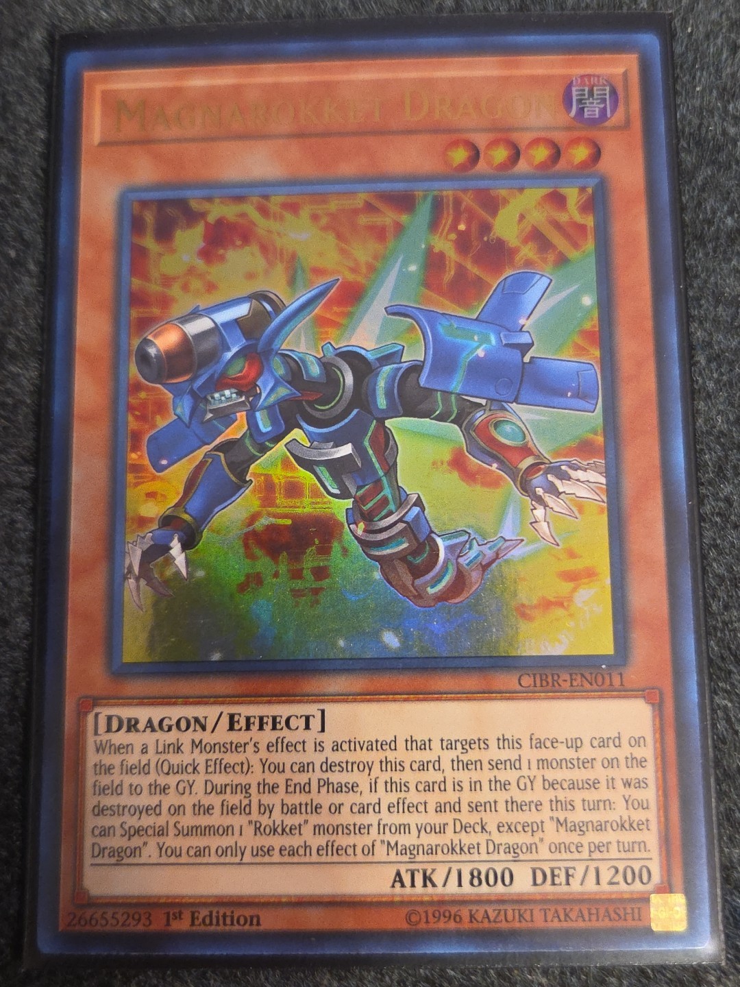 1 x Magnarokket Dragon - CIBR-EN011 - Ultra Rare - 1st Edition Near Mint, Englis