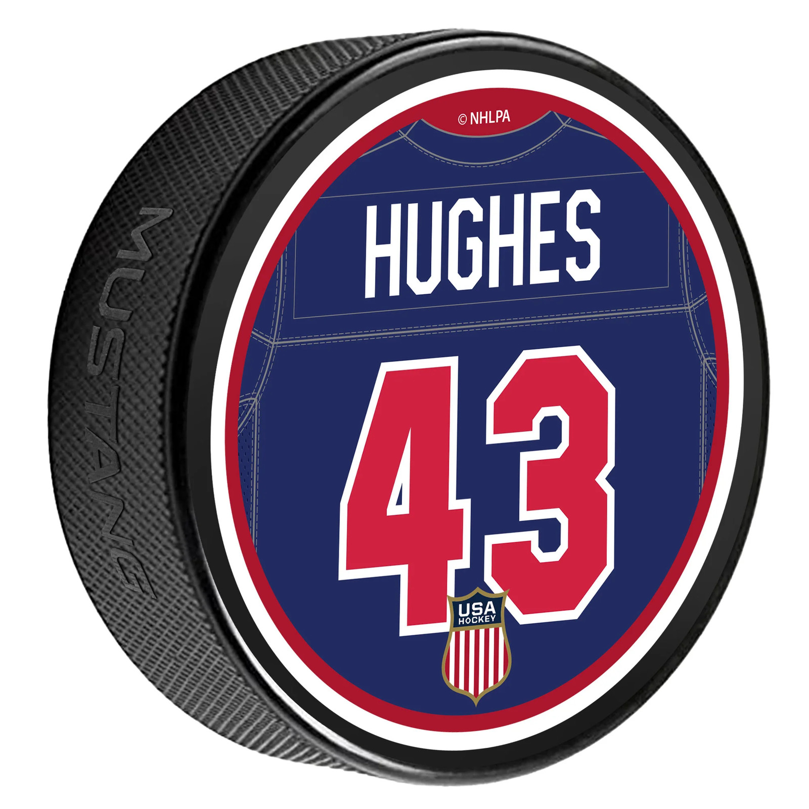 USA Hockey Jersey Back Puck - Quinn Hughes #43