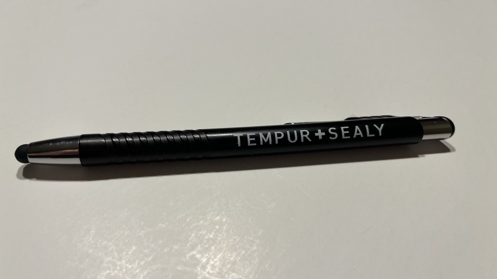 Tempur + Sealy Stylus Pen, Includes Pen With Blue Ink, Black, 5  1/2” Length