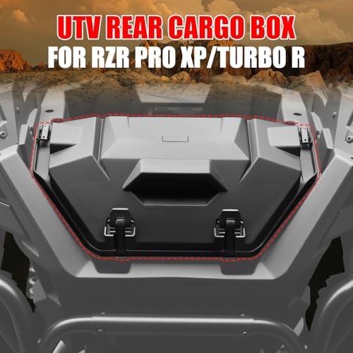 UTV Rear Cargo Storage Box for Polaris RZR PRO XP/XP4, Water Resistant 42QT