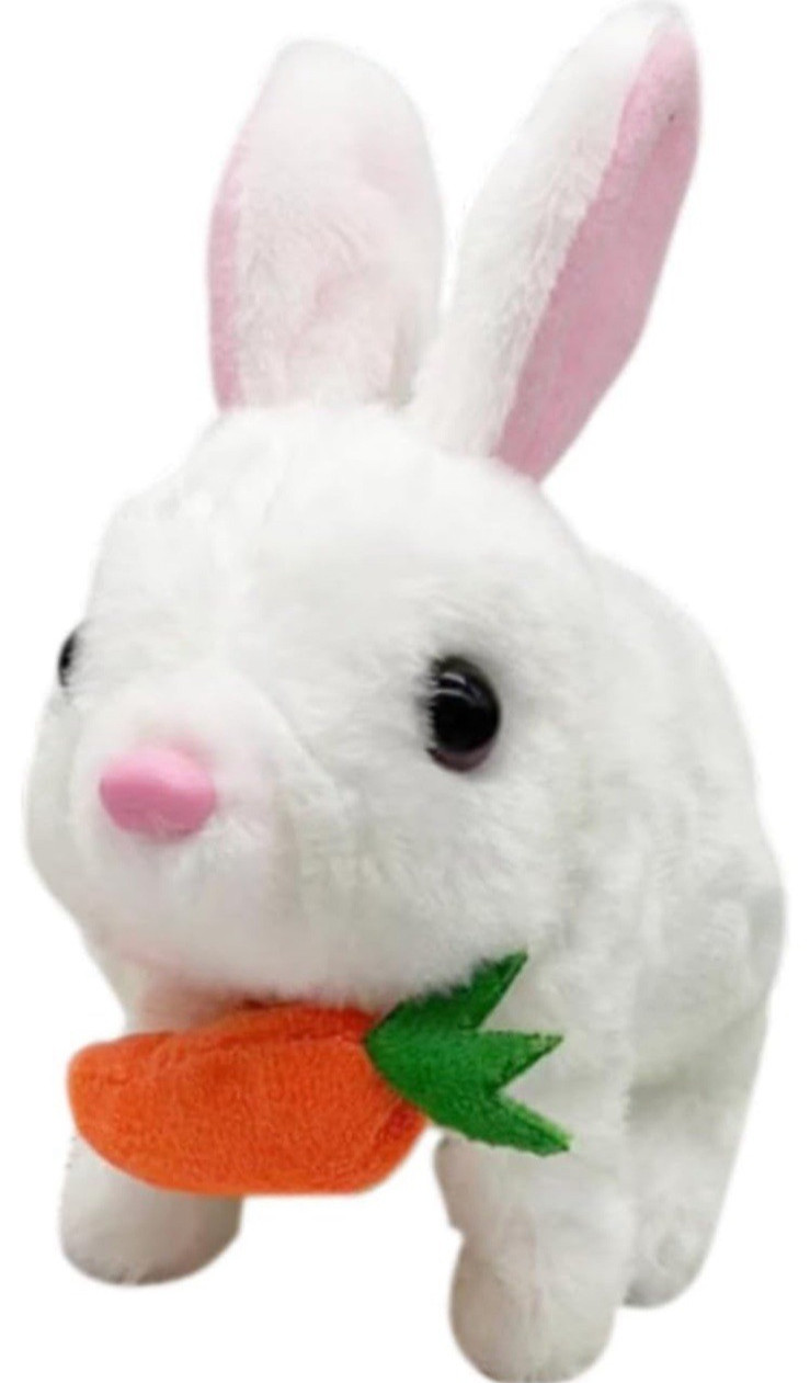 Electric Bunny Plush Toy Realistic Bunny Toy Simulation Gifts with Favor Walking