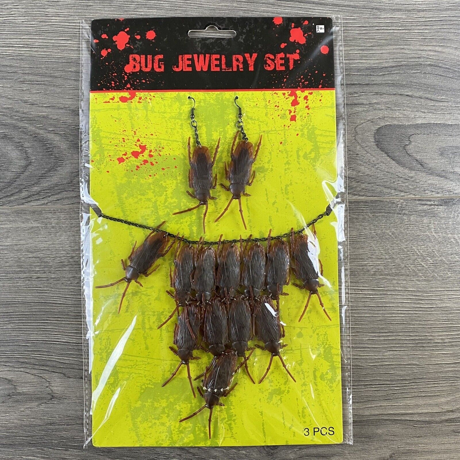 Cockroach Bug Jewelry Set Halloween Costume Cosplay Dress Up Scary Creepy