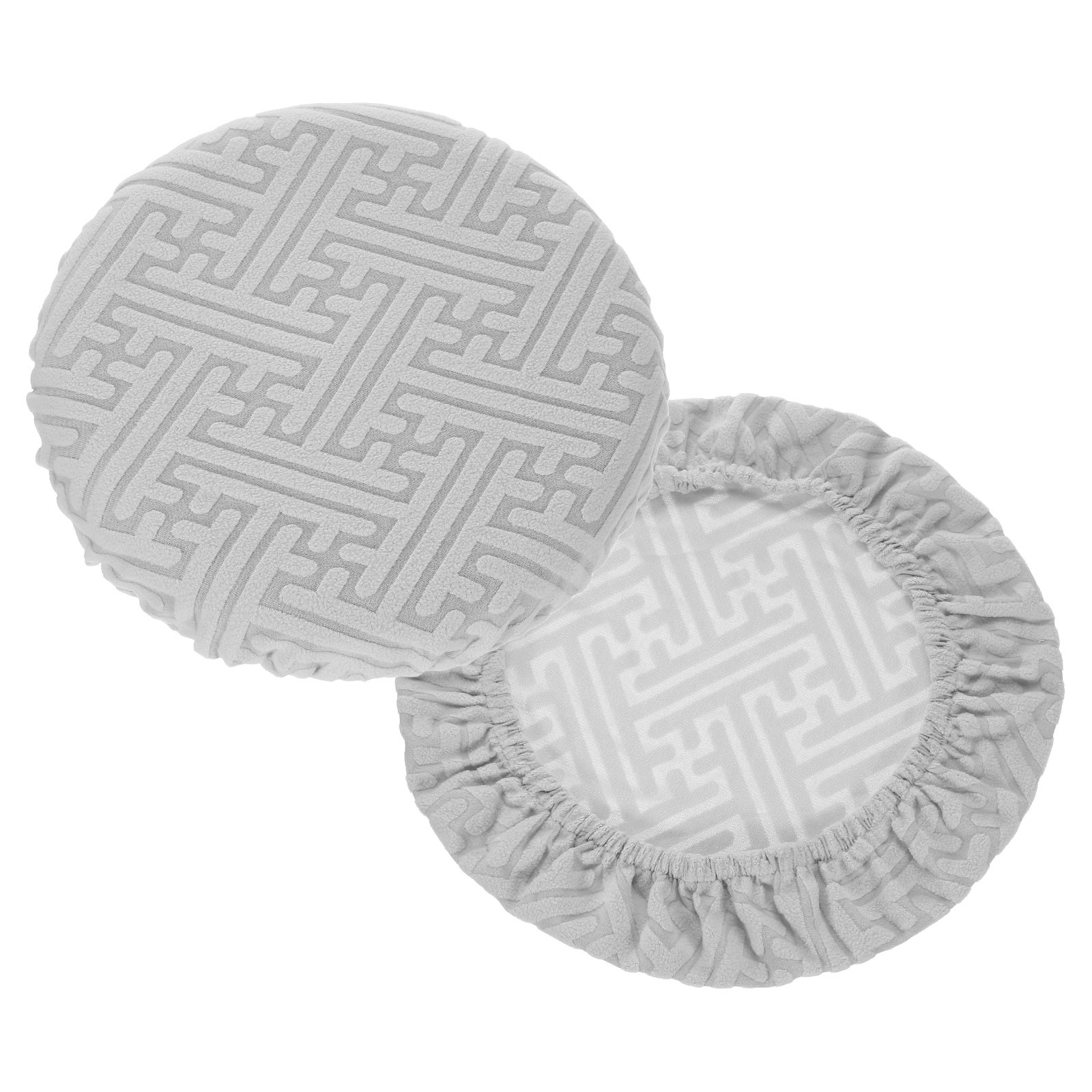2Pcs Bar Stool Covers Round, 12-14" Elastic Stool Seat Slipcover, Gray