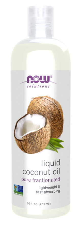 NOW Foods Liquid Coconut Oil, Pure Fractionated, 16 fl oz (473 ml) 6/27EXP