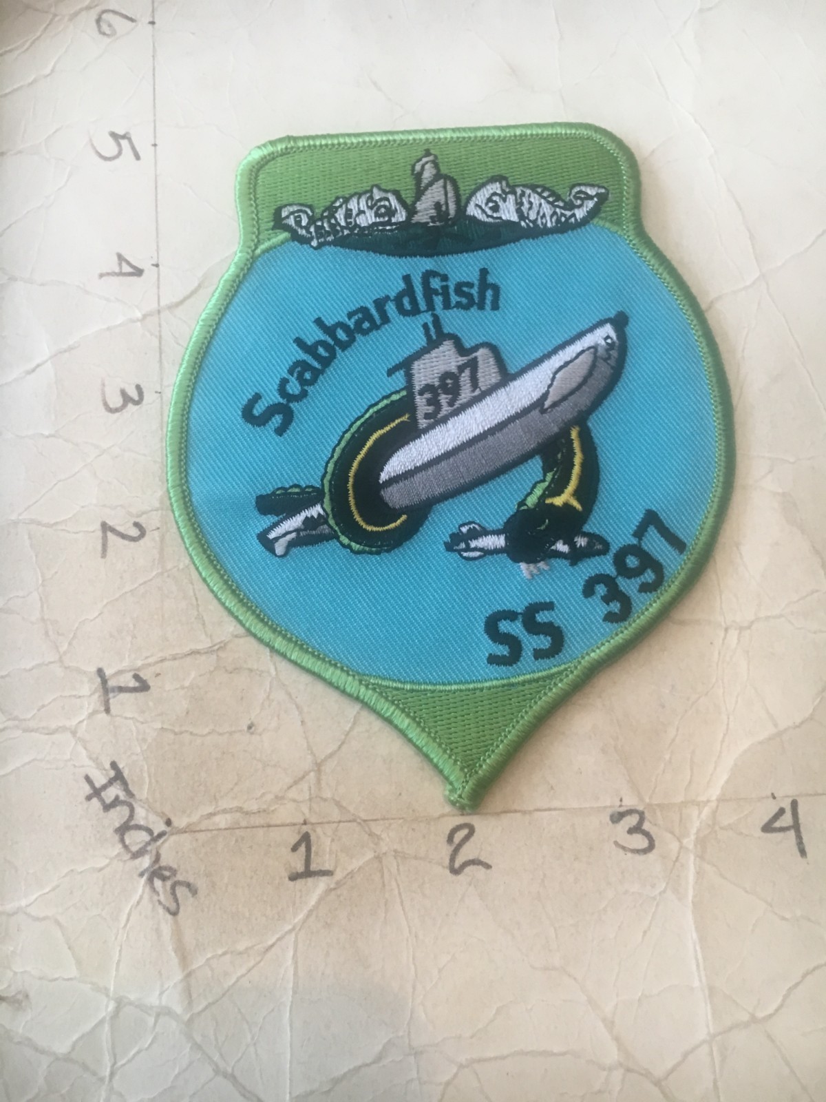 US NAVY USS Scabbardfish SS- 397 Submarine Patch 8/8/25
