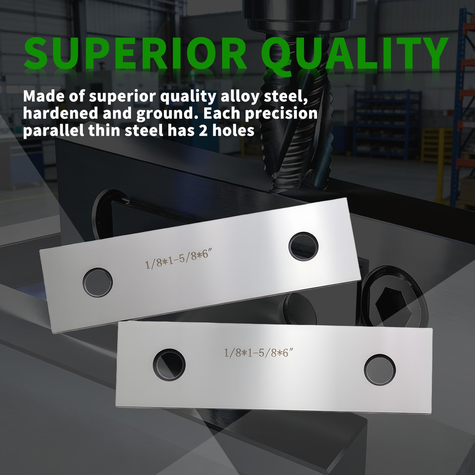 10 Pairs Precision Parallel Set 1/8" x 6" Accuracy 0.0002" Thin...
