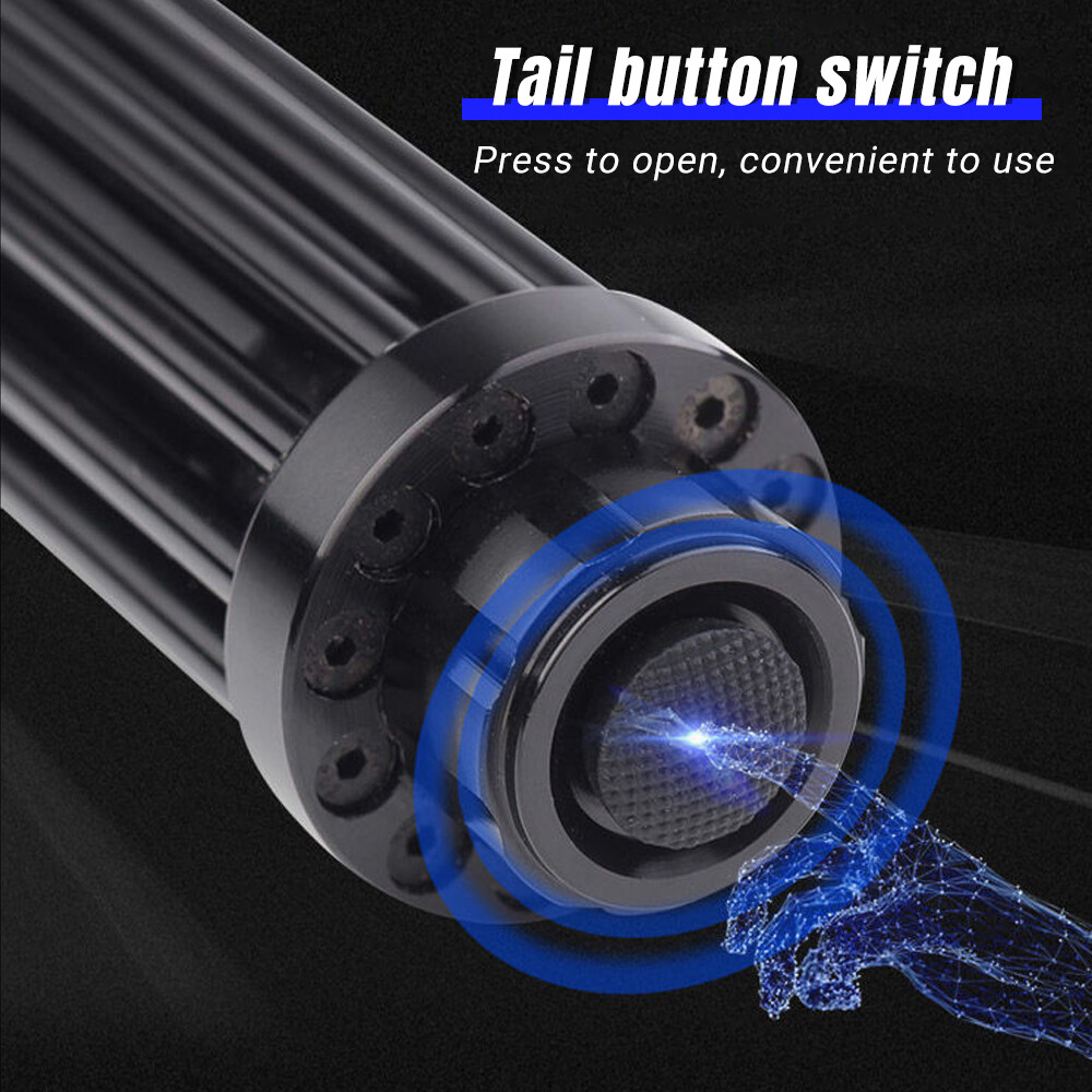 5W High Power Adjustable Blue Burning Laser Pointer Visible Dot Torch Light