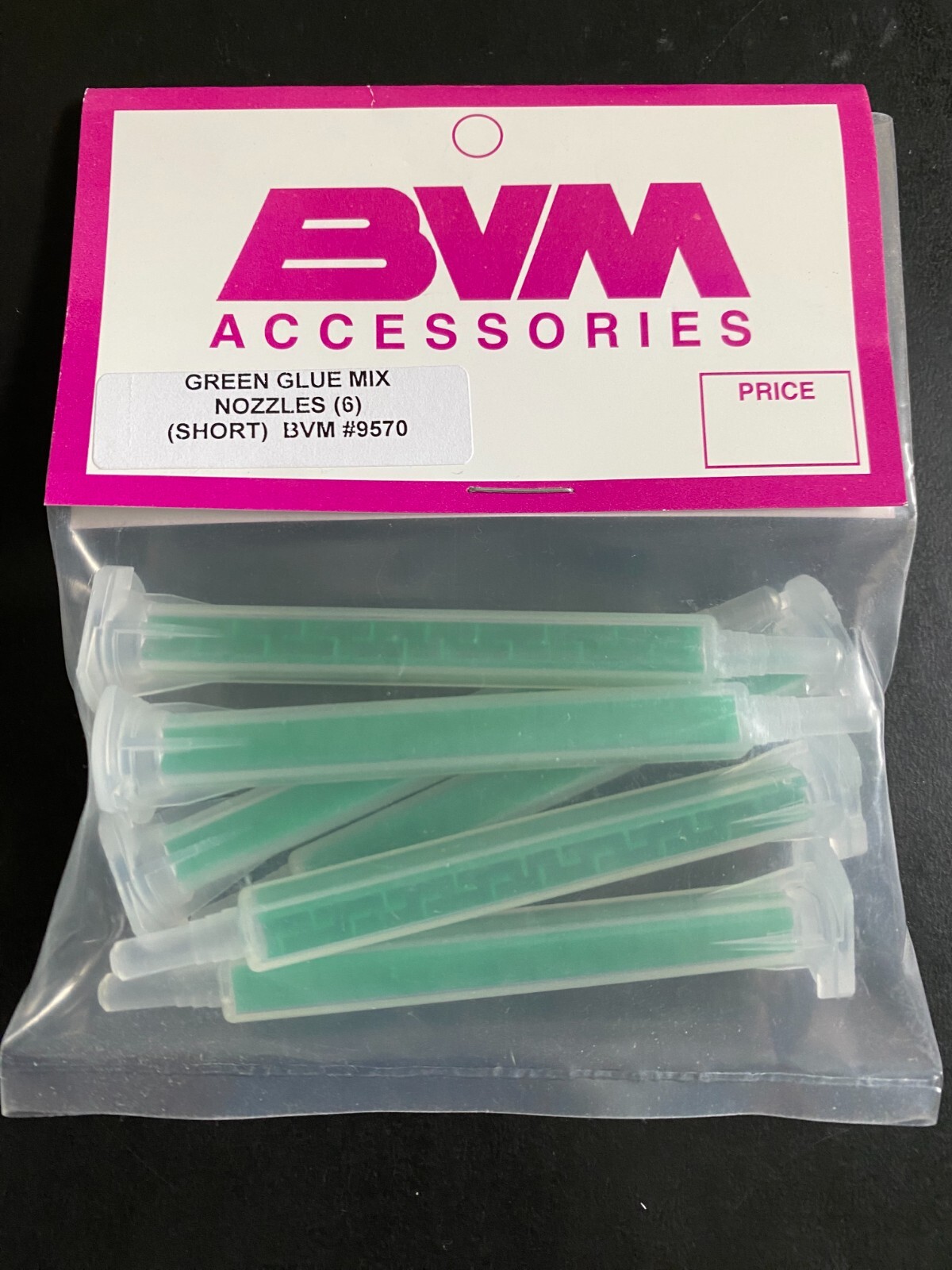 BVM (6pcs) Short Epoxy Mixing Nozzle Tip for Adhesive Gun Applicator BVM #9570