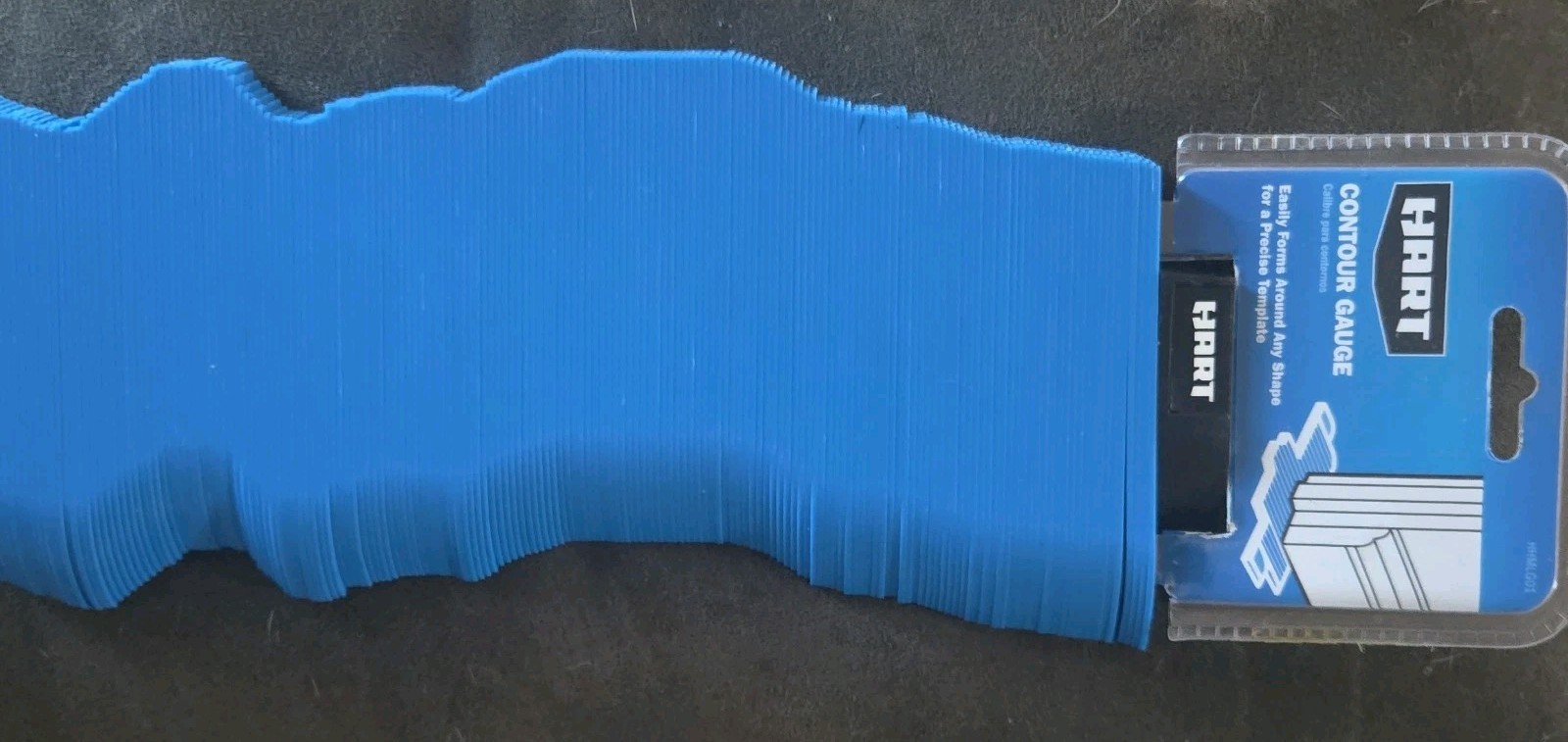 HART Contour Gauge 10 in Blue Plastic Easily Forms Around Any Shape