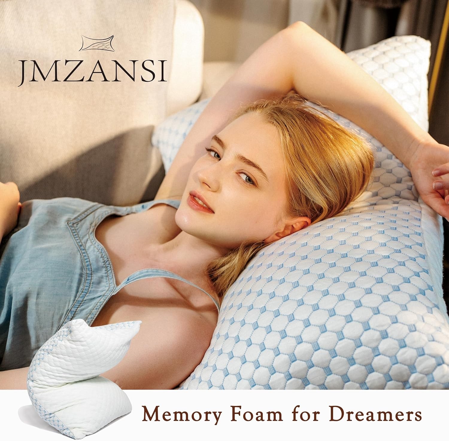 Premium Adjustable Shredded Memory Foam Pillow Suitable for Side Back