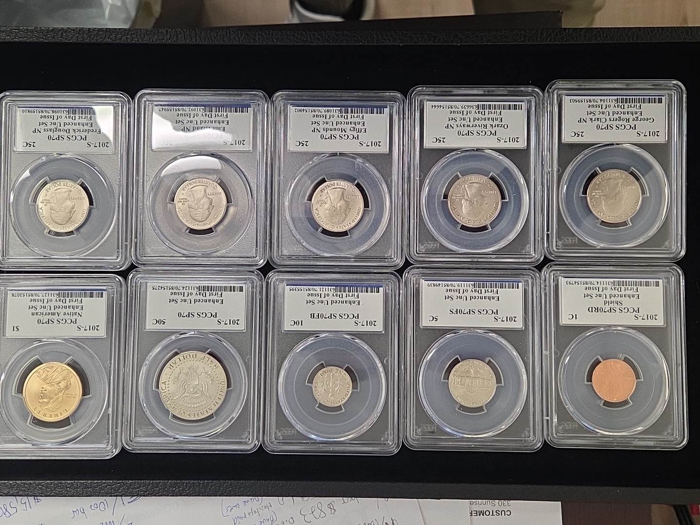 2017-S 10 Coin Enhanced UNC Set Denver ANA PCGS SP70 FDOI - Beautiful Set