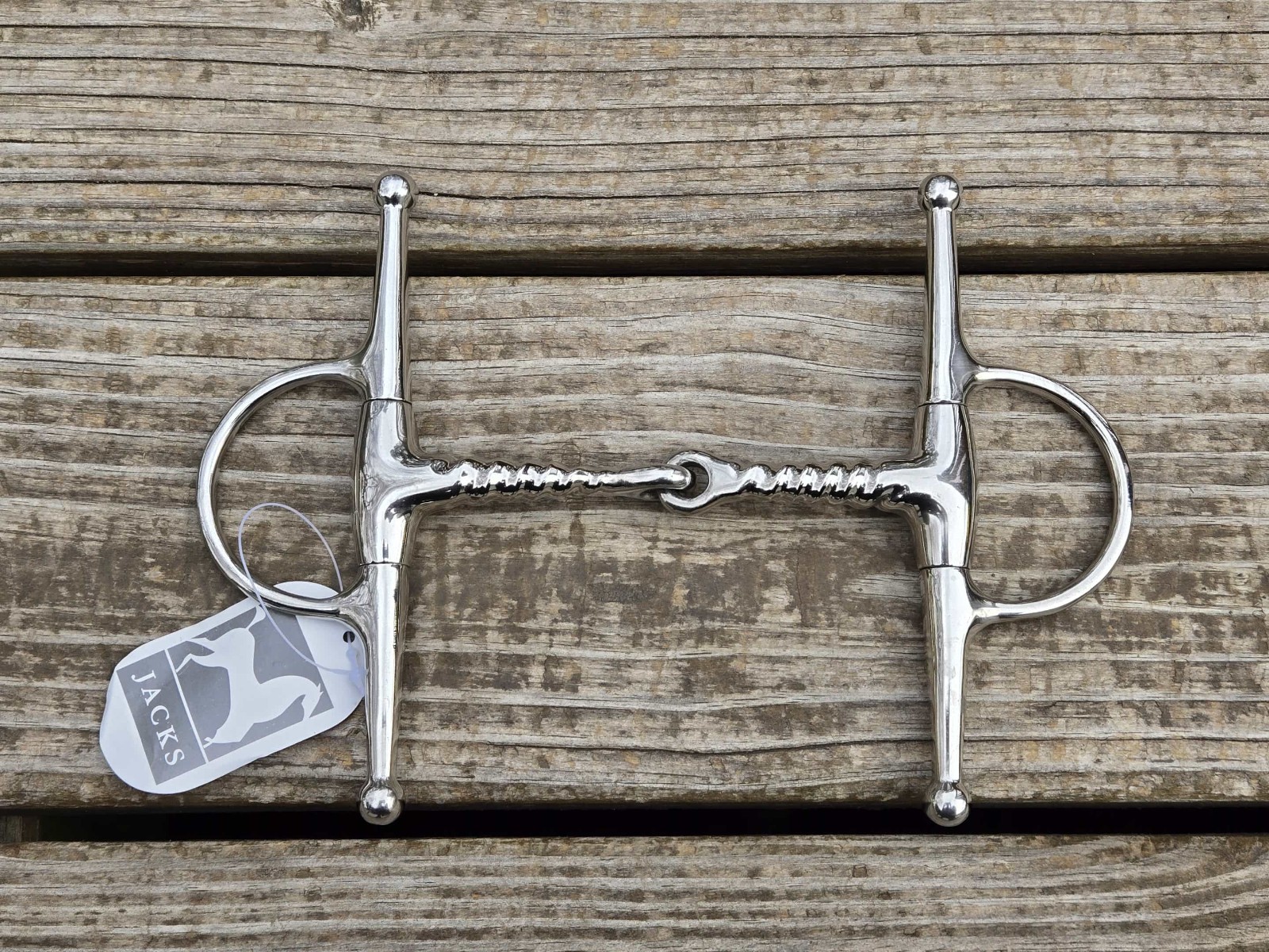 Jack's Corkscrew Mouth Full Cheek English Snaffle Bit - NWT - Size 4.75" 4-3/4"