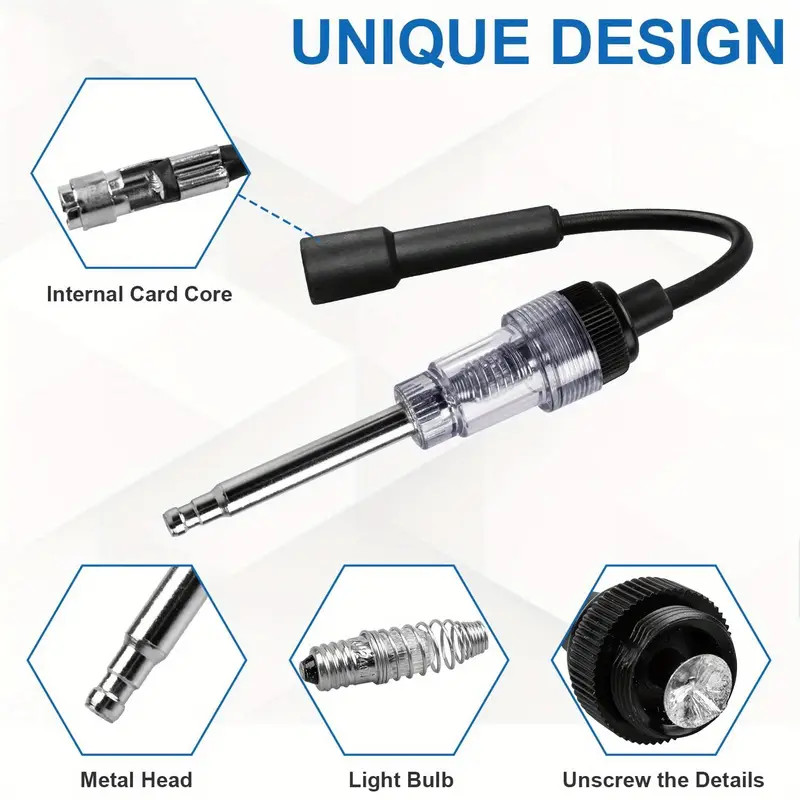Spark Plug Tester Ignition System Engine In Line Auto Diagnostic Coil Test Tool