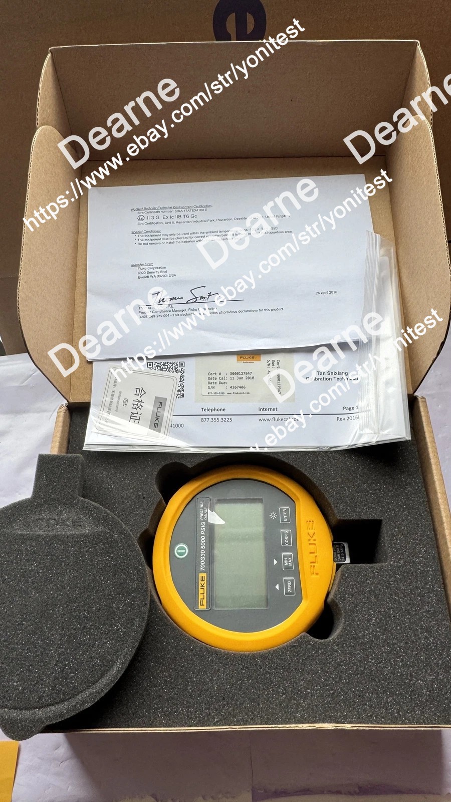 NEW FLUKE 700G30 Digital Test Calibration Pressure Gauge DHL/Fedex