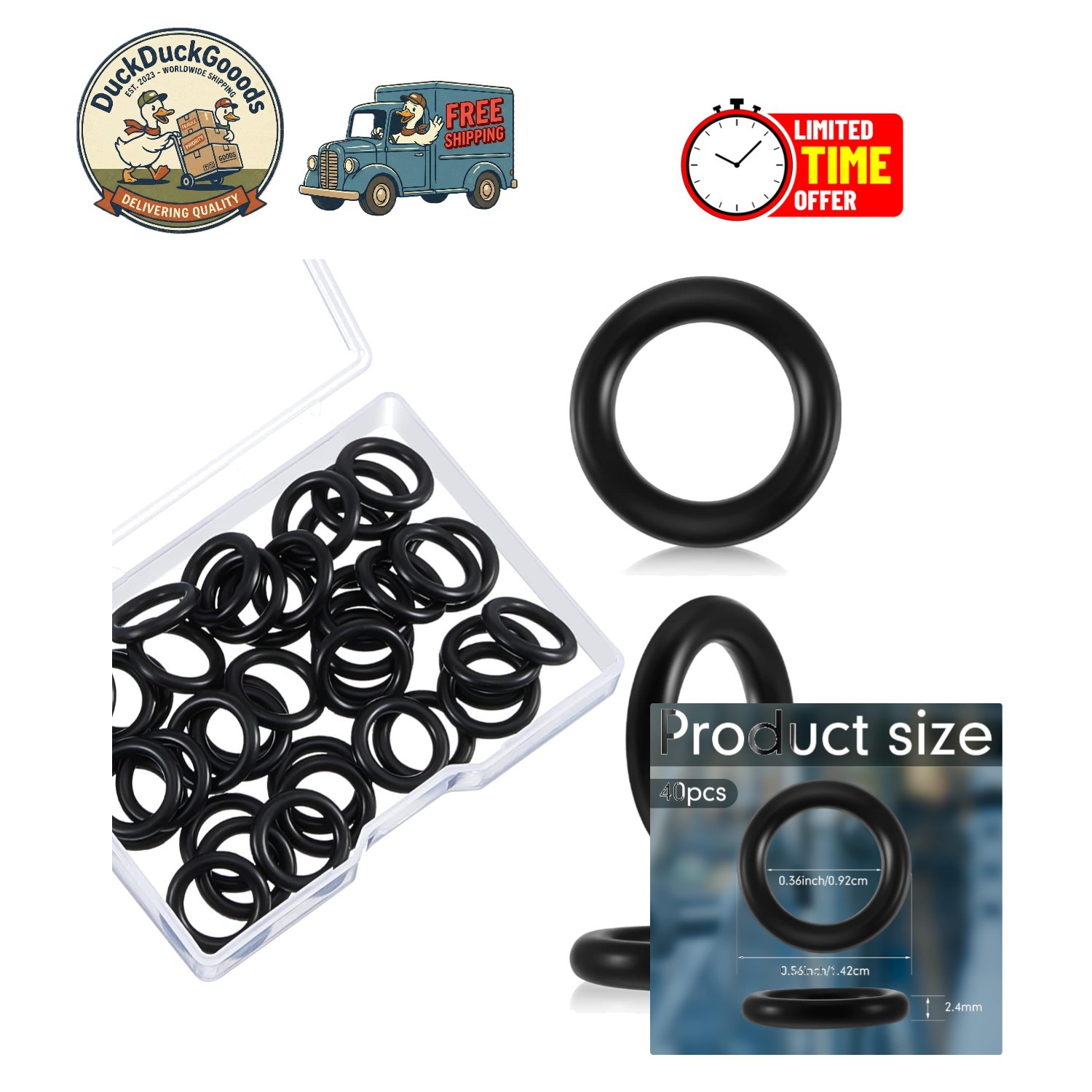 40-Piece Propane O Ring Set - Reliable Sealing for Tanks & Pressure Washers
