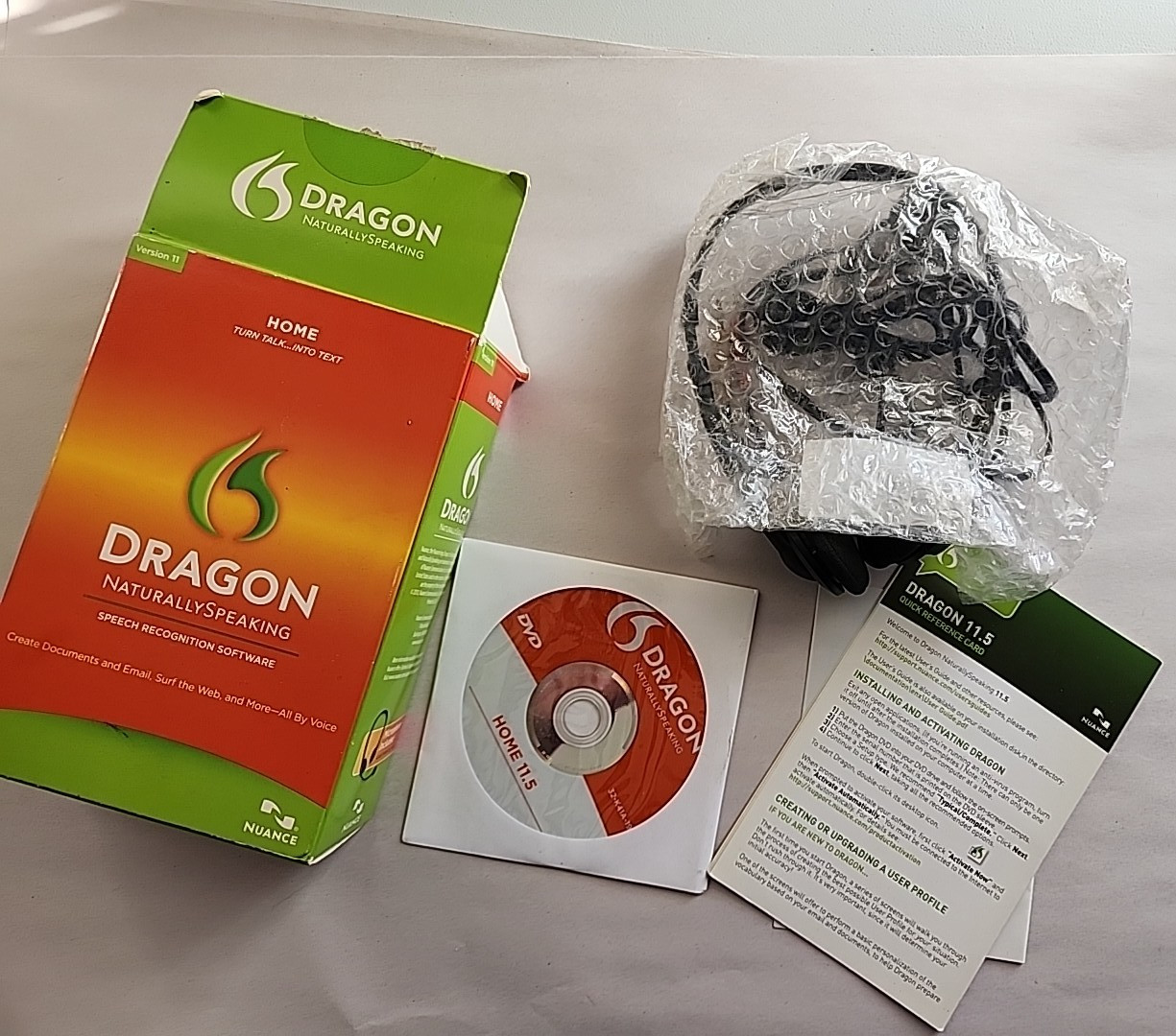 Dragon Nuance Naturally Speaking Home Version 11 with Handset/Mic