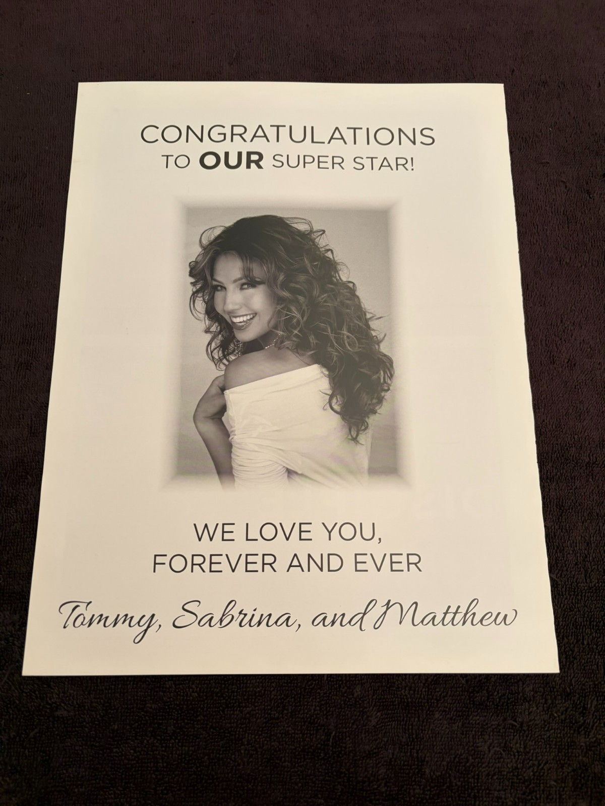 THALIA 2019 ad Hollywood Walk of Fame Star "Congratulations to our Super Star!"