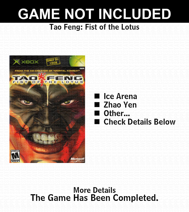 Tao Feng: Fist of the Lotus   100% Complete All Xbox USB Saves