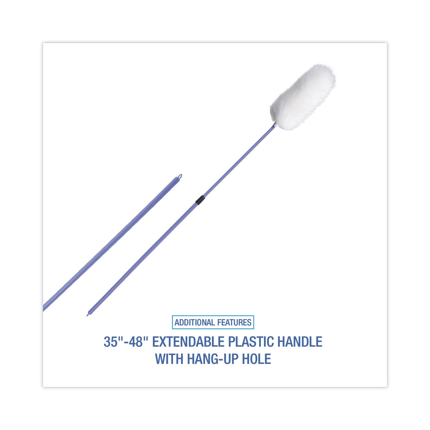 Lambswool Duster Plastic Handle Extends 35" to 48" Handle Assorted Colors