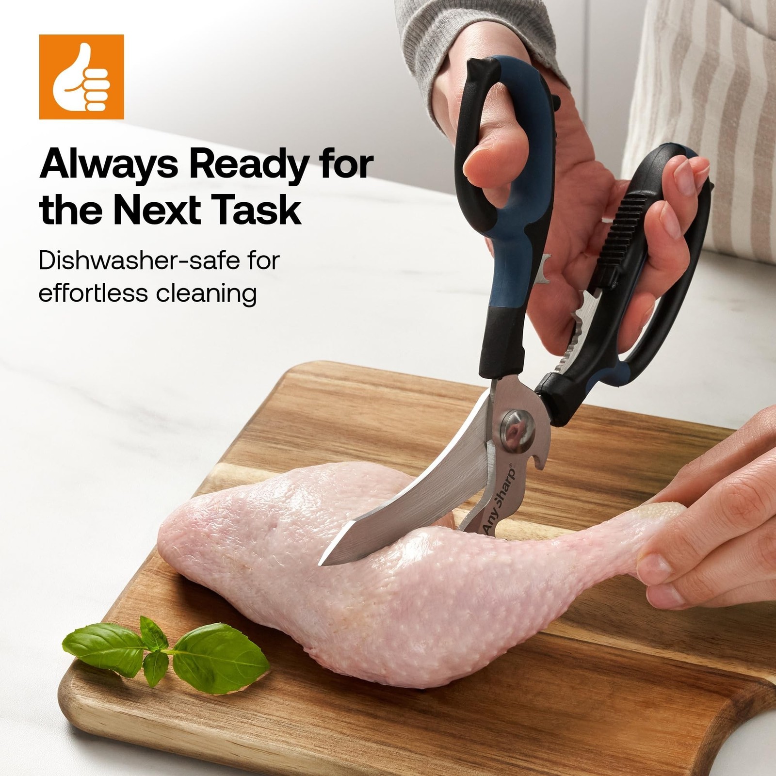 AnySharp 5-in-1 Multi-Function Kitchen Shears - Dishwasher Safe | Heavy Duty ...
