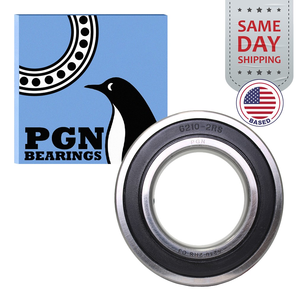 6210-2RS Premium Rubber Seal Ball Bearing C3 EMQ, 50x90x20, 6210 2RS 6210rs