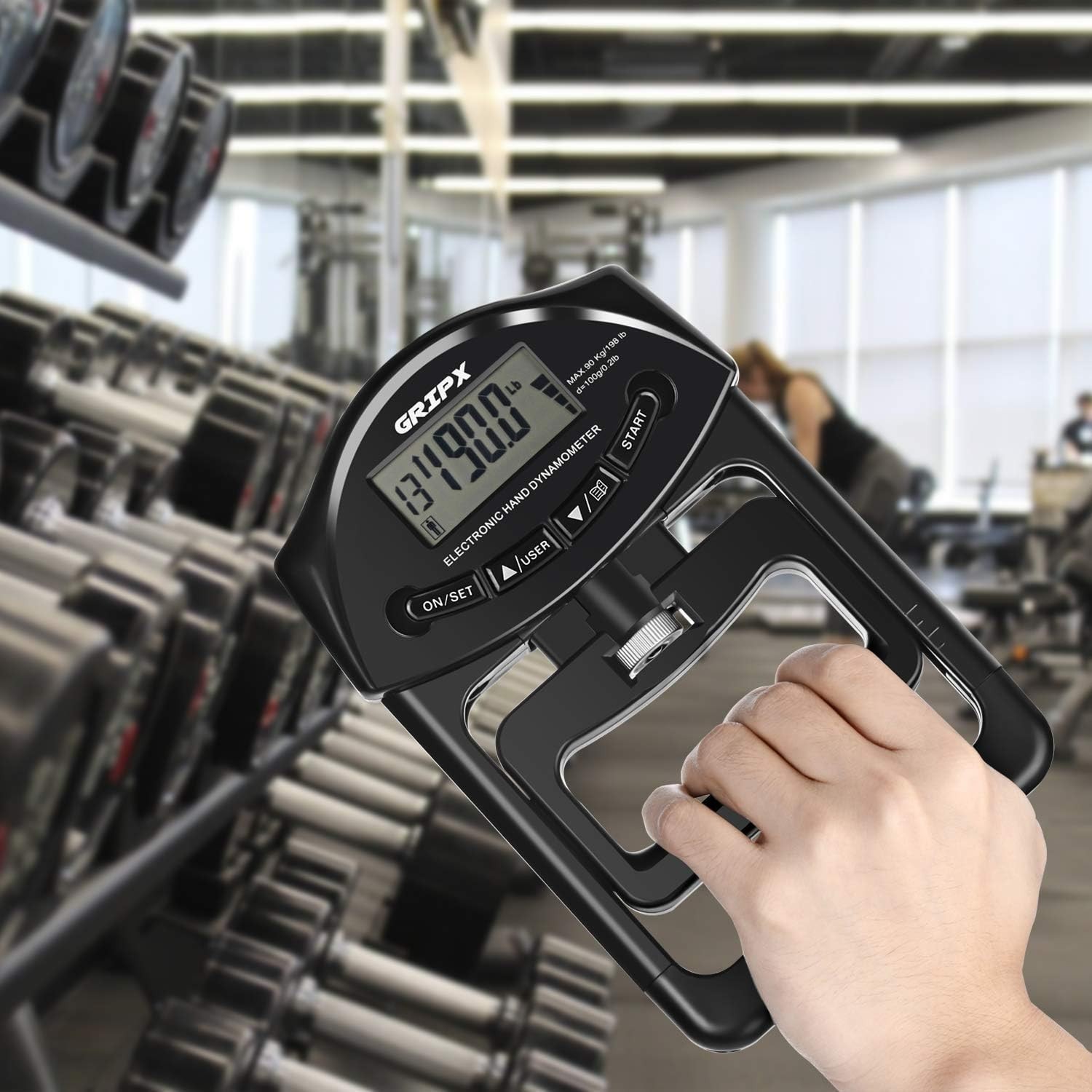 Digital Hand Dynamometer Grip Strength Measurement Meter Auto Capturing Elect...