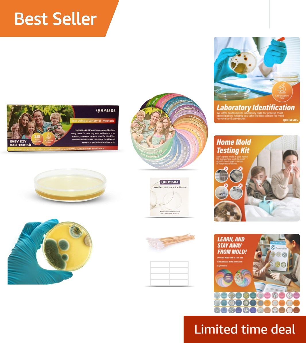 15-Piece Mold  Kit for Home Air Quality - Accurate Mold Detection & Support